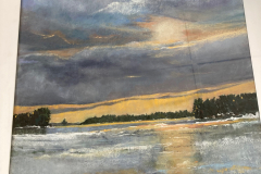 Lovely pastel painting of Raymond Cape - winter scene.