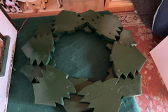 Wooden Christmas wreath